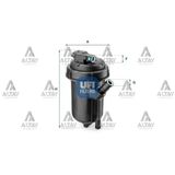813040 Yakıt Fıltresı (Mazot) Albea / Palıo / Doblo / Ducato / Astra H / Corsa C / Lacettı 03= Z13dth 1.3D Oem (Orijinal Equipment Manufacturer)