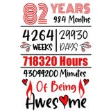 82 Years Of Being Awesome: 82nd Birthday Gift, Funny Notebook Planner Gift For Family And Friends, 100 pages, Matte Finish 6 in x 9 in (15.2 x 22.9 cm) (Funny Journal Gifts 82 Year Old)