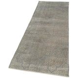 83x242 cm Geometrik Halı Gri Geometrik Yün El Dokuma Modern Geometrik Etnik Eskitme Desenli Boho Oturma Odası Salon Yolluk Koridor Mutfak Halısı