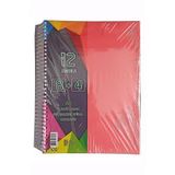 8+4 Ayraçlı Defter 12 Konulu 300 Yaprak 1 Adet 8 Kareli 4 Çizgili Spralli Plastik Kapak Seperatörlü
