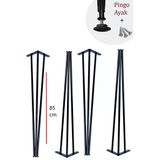 85 Cm Petek Üstü Raf & Dresuar Ayağı Metal Profil Boru Firkete Ayak Yüksek Bar Masası 4 Adet Pingolu
