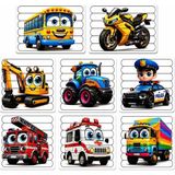 8,5 x 10 cm 7 Parçalı Eğitici Ahsap Çubuk Puzzle