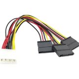 8549 Kasa Içi 3 Port Ide Molex Sata Power HDD 4 Pin Güç Kablosu 4pin Molex Erkek/ 3x 15PIN Sata D - Çok Renkli