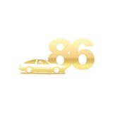 86 Jdm Araba Sticker 17X17 Cm Gold