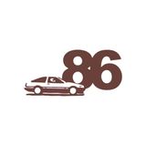86 Jdm Araba Sticker 17X17 Cm Kahverengi