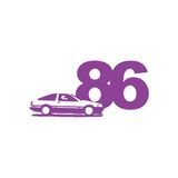 86 Jdm Araba Sticker 17X17 Cm Mor