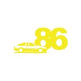 86 Jdm Araba Sticker 17X17 Cm Sarı