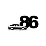 86 Jdm Araba Sticker 17X17 Cm Siyah