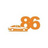 86 Jdm Araba Sticker 17X17 Cm Turuncu