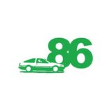 86 Jdm Araba Sticker 17X17 Cm Yeşil