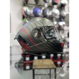 865 Space Kırmızı Siyah Kapalı Kask Güneş Vizörlü