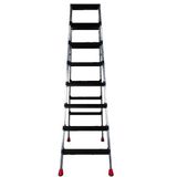 8+8 Çift Çıkışlı Premium Alüminyum Merdiven Siyah Basamak 20X50 Çok Amaçlı/Pratik/Kolay