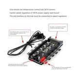 8849 10 Port Fan Power Sata Güç Switch Pwm Çoklayıcı, Sata Power 10 Port Soğutma Fan Splitter Hub, Pc Bilgisayar Soğutma Sistemi Için Kullanılır. - 0 - Siyah - Option-1