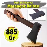 885 Gram 36 Cm El Yapımı Marangoz Balta Yarma Yontma Odun Kesme Ahşap Saplı Ergonomik Kamp Baltası