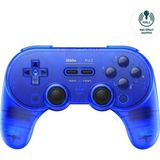 8bitdo Pro 2 Bluetooth Controller Kablosuz Hall Effect Oyun Kolu ,nintendo Switch/switch 2,pc, Android,steam Deck ,apple ,macos, Raspberry Pi Transparan Mavi