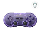 8Bitdo Sn30 Pro Bluetooth Kablosuz Hall Effect Oyun Kolu Mor Transparan- Nintendo Switch/Switch 2, PC, macOS, Android, Steam Deck & Raspberry Pi