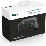 8bitdo Ultimate 2c Kablosuz 2.4g Oyun Kolu Pc Android Hall Effect Joystick Transparan Black