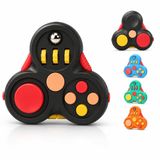 8'i 1 Arada Duyusal Fidget Stres Çarkı, 8 Farklı Fonksiyon, Ergonomik Tasarım, Taşınabilir, 7.3 x 6.7 x 2 cm