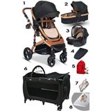 8in 1 Yeni Doğan Set Baby Home 946 Travel Sistem Bebek Arabası 560 Bebek Oyun Parkı Yatak Beşik