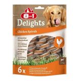 8in1 6x60 GR Delights Chicken Spirals Tavuklu Burgu Köpek Ödülü