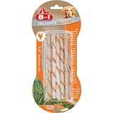 8in1 Delights Twisted Sticks Tavuklu 55 gr 10'lu Köpek Ağız Bakım Çubuğu