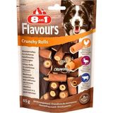 8in1 Flavours Crunchy Rolls 85 gr Köpek Ödülü Sağlıklı ve Lezzetli Tavuk, Ördek, Sığır Eti ile