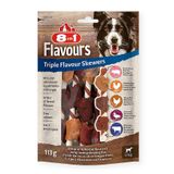 8in1 Flavours Triple Flavour Tavuk, Ördek ve Sığır Etli Şiş Köpek Ödülü 113 Gr