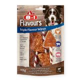 8in1 Flavours Triple Flavour Tavuk ve Sığır Etli Kanat Köpek Ödülü 113 Gr