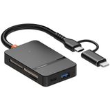 8in1 Multi Girişli Çevirici Adaptör Lightning / Type-C To USB A/ Sd /tf /ms / Macbook Uyumlu