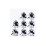 8'Li 3W Solar Güneş Enerjili Kazıklı Çim & Bahçe Aydınlatma, Paslanmaz Inox, Ip65, Beyaz Işık