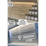 8'li Çekmece Içi Baharatlık Düzenleyici Organizer Z305 - Ahşap - Bej - Siyah - Seçenek 1