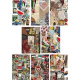 8'li Filistin Temalı Yapışkanlı Scrapbook Kağıt Seti (A5 Boyutunda)