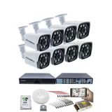 8'Li Güvenlik Kamerası Seti - 5Mp Sony Seculensli 1080P Full Hd Ahd, 8 Ultra Warm Led, Gece Görüşlü, Colorvu Teknolojisi, Metal Kasa, Yüz Tanıma