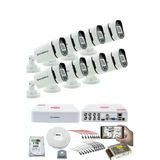 8'Li Kamera Seti - 5Mp Sony Seculensli 1080P, 4 Warm Led, Gece Renkli, Full Hd Ahd Güvenlik Kamerası Seti, Colorvu, Plastik Kasa, Yüz Tanıma, V1