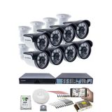 8'Li Kamera Seti - 5Mp Sony Seculensli 1080P, 6 Atom Led, Full Hd Ahd Güvenlik Kamerası Seti, Gece Görüşlü, Ip66 Plastik Kasa