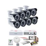 8'Li Kamera Seti - 5Mp Sony Seculensli 1080P, 6 Atom Led, Full Hd Ahd Güvenlik Kamerası Seti, Gece Görüşlü, Ip66 ,V1