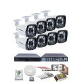 8'Li Kamera Seti - 5Mp Sony Seculensli 1080P Full Hd, 6 Atom Led, Ahd Güvenlik Kamerası Seti, Gece Görüşlü, Metal Kasa