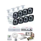 8'Li Kamera Seti - 5Mp Sony Seculensli 1080P Full Hd, 6 Atom Led, Ahd Güvenlik Kamerası Seti, Gece Görüşlü, V1