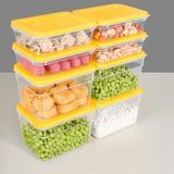 8'li Mikrodalga Uyumlu Organizer Set Düzenleyici Gıda Erzak Saklama Kabı Derin Ve Sığ S Sarı