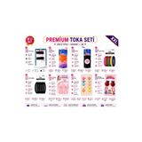 8'li Set Çok Renkli Premium XXL Kız Çocuk Karma Saç Tokası Seti Uğur Böceği ve Fiyonk Figürlü. asel ss2