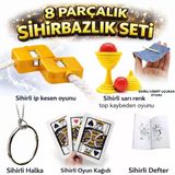 8’Li Sihirbazlık Seti (Kibrit, Defter, Halka, Kupa, İp, 3’Lü Kart) Go-53-Vice