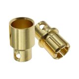 8mm Altın Kaplama Banana Dişi Erkek Soket 120A Pil Batarya Lion Bullet Plug Kablo Konnektör Esc Moto