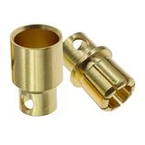 8Mm Altın Kaplama Banana Dişi Erkek Soket 120A Pil Batarya Lion Bullet Plug Kablo Konnektör Esc Motor Rc Done Helikopter Uçak Araba Fiş