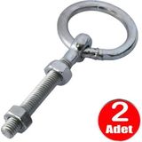 8Mm Halkalı Somunlu Civata Kapı Kilit Askısı Vida -2 Adet