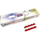 8mm Kırmızı Plastik Spiral 100 Adet, Dayanıklı ve Esnek Bağlantı Çözümü - Seçenek 1 - Ahşap - Bej - Siyah