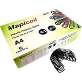 8mm Siyah Plastik Helezon Spiral, 200 Adet, Güçlü ve Dayanıklı 48 Lop Paket - Seçenek 1 - Ahşap - Bej - Siyah