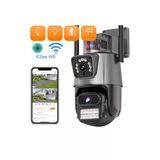 8Mp 4K Ip Kamera Açık Wifi Ptz Çift Lens Çift Ekran Otomatik İzleme Su Geçirmez Güvenlik Kamera