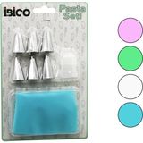 8pcs Pasta Süsleme Seti 1AD-KREMA Torbası - 6AD-METAL + 1AD-PLASTİK Uç (4887)