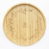8SOM Bambu Tembel Susan Döner Tabla Düzenleyici 10 inç, Mutfağınızı Zarif Oyma Desenlerle Dekorlandırın, Büyük Rulo ile Zahmetsiz Döndürme, Dolap, Kiler, Tezgah Üstü ve Masa Düzenlemesi için İdeal