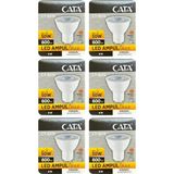 8W (50W) 3000K Sarı Işık GU10 Duylu LED Spot Ampul, 6 Adet - Altın